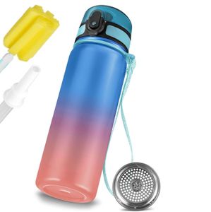 New Custom Bpa Free  Half Gallon Fitness Gym Sports Clear Plastic Motivational Water Bottle With Time Marker And Straw
