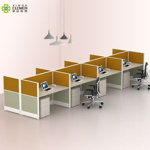 customize office partition extrusions aluminum profiles office furniture cubicle workstation 8 person workstation