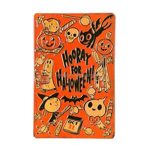 Custom holiday decorations Halloween Christmas wall decoration tin metal signs factory wholesale