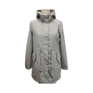 New Arrival Classic Thin Leather Trench Coat for Women Long Hooded Windproof Jacket Zipper Snaps Button Decoration Spring Season