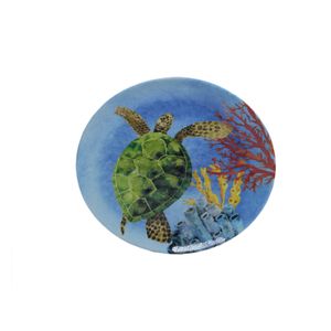 Customized Manufacturer Bulk Sales 9 inch Turtles Pattern Plastic Plate Melamine Plates Ocean Series Melamine Plates