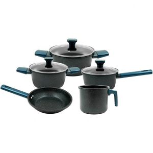 Rofee Luxury Pot 8pcs Kitchenware Cooking Pan Set Forged Easy Clean Casserole Pots Cookware Set cooking With Bakelite handle