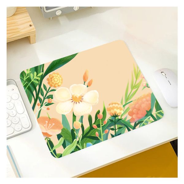 mouse pads short cuts Waterproof PU Leather Mouse Pad cartoon girl mouse mat