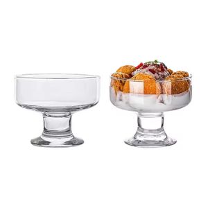 Mini Dessert Glass Cup Serving Dishes Ice Cream Bowls for Sundae Kitchen Food Carton Handmade Multifunction 4 Inch Food Service