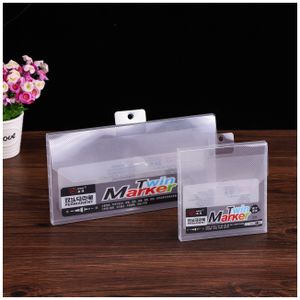 Custom folding clear PP PET PVC packaging box for kids watercolor pen