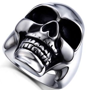 Handmade high quality 316 stainless steel jewelry skull rings