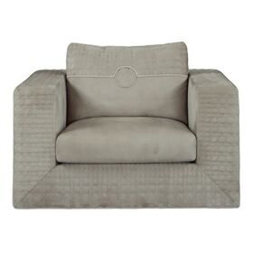 High End Skin Sense Micro Fiber Matte Cloth Hotel Office Sofa Diamond Stitching Embroidery Fabrics Single Person Sofa