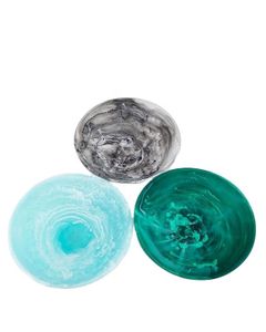 Resin hand made salad bowl food safe bowl with marble effect salad bowl with aqua swirl pattern kitchenware used in home