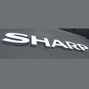 Factory Price custom ABS injected mold led letter sign for SHARP ABS mould led sign