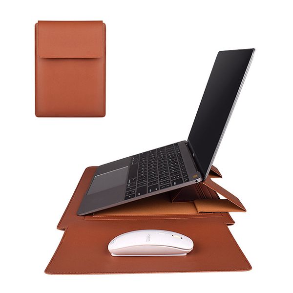 Hot sell   business pu leather laptop bags Waterproof Covers Leather Sleeve Notebook Business Travel 13/15 inch