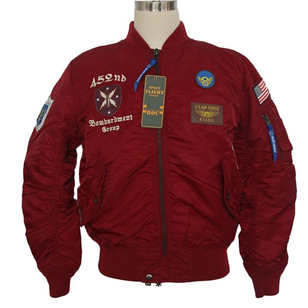 Bomber Jacket Flying Jacket Men Outdoor Wear Nylon Shell OEM Service Custom Regular Clothing Length Animal Pattern 100% Nylon