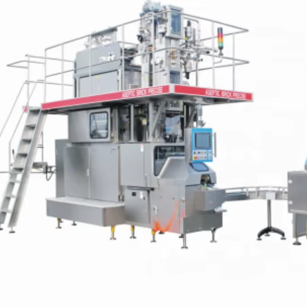 Xianyang Chic Machinery Co., Ltd. Full-Automatic Higher capacity 1L brick type Juice Cartons Fill and Seal Machine with Caps Sealing Device