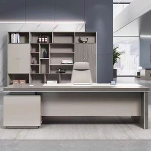 Meizhige factory popular office furniture manufacturer wooden l shaped table big executive desk