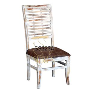 Wooden Handcrafted Indian Design Restaurant Chair Exclusive Handmade Indian Chair Hotel Chair