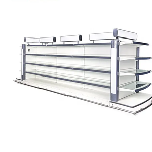 High quality Double sided storage rack Iron supermarket shelving