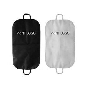 personalised black white biodegradable breathable men suit cover travel bridal long dress wedding gown garment bag with