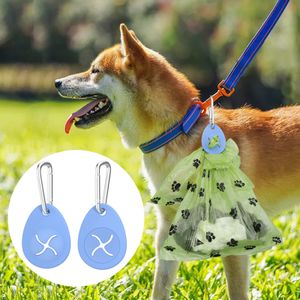 Mini Portable Pet Dog Poop Bag Holder Dispense Clip Custom Silicone Dog Poop Bag Holder