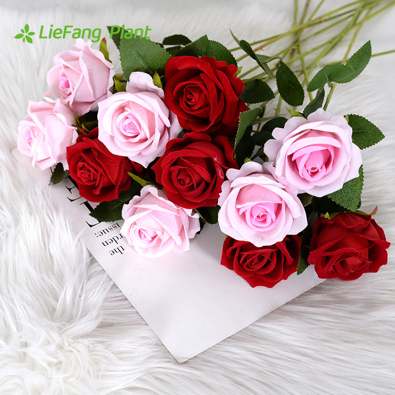 Chinese Wholesale Valentine's Day Qixi Festival Gift Witness Love Simulation Solid Color Roses