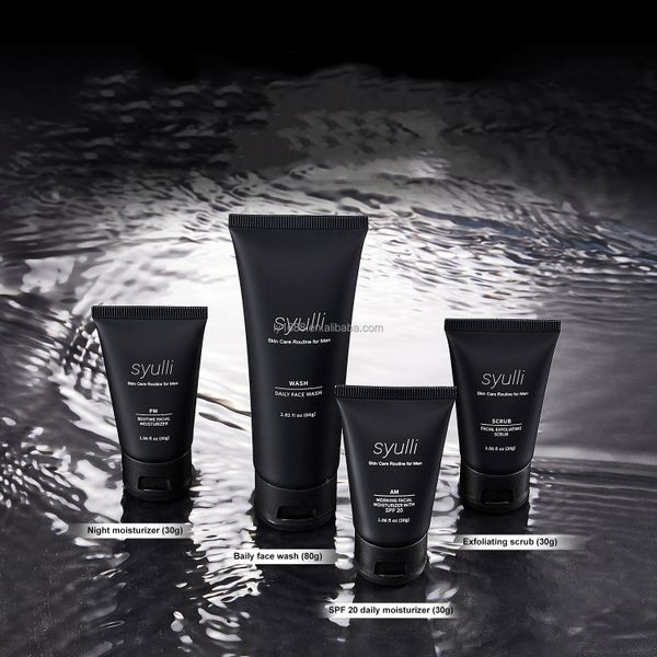 Private Label Face 4pcs Skin Care Set Products Whitening Hydrating Moisturizing Essential Skin Care Routine for Men
