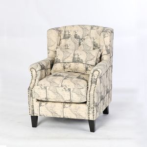Home use Living room button design leisure wooden fabric armchair high-back sofa chairs(KS-904-1)