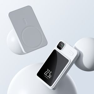 Custom 15W Magnetic Wireless Charging Powerbank LED Display 10000mah Pocket Slim Phone Power Bank for Phone