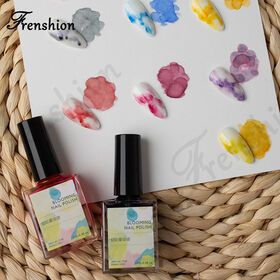 Hot Sale Frenshion 15ml Watercolor White Color Nail Art Paint With Magic Marble Ink Nail Polish Gel For Blooming FlowerPopular