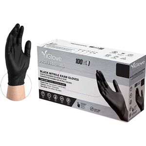 Yichang Black Pink Purple Blue 4 5 6 8 Mil Disposable Of Industrial Work Powder Free Pvc Latex Nitrile Safety Gloves 100 Pc Box