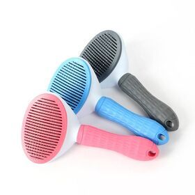 Pet Shedding Massaging Tool One Key Self Clean Rabbits Dog Cat Hair Grooming Comb Pet Brush