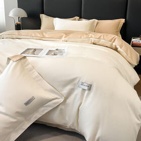 wholesale 4pcs bed set Ropa de cama comforter Star Hotel Plain White Luxury Comforter Quilt Cover Bedding Sets