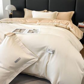 wholesale 4pcs bed set Ropa de cama comforter Star Hotel Plain White Luxury Comforter Quilt Cover Bedding Sets
