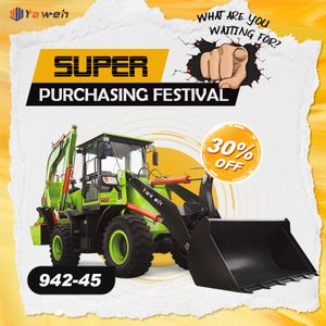 Yaweh 942-45 High Quality Heavy Equipment Machine Articulated Engineering Hydraulic tractor loader tlb backhoe loader for sale