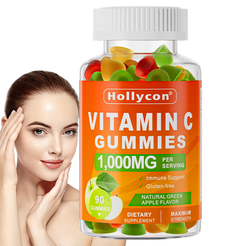Dietary Supplement Vegan VC Multivitamin Skin Whitening Supplement Strong 1000mg Vitamin C Gummies Candy
