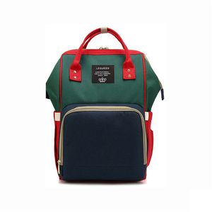 Lequeen Fashion Mummy Maternity Nappy Bag Large Capacity Baby Bag Travel Backpack Nursing Bag for Baby Care With USB Interface