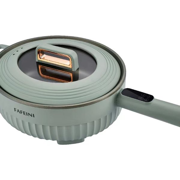 Home Kitchen electronic display panel removable power cord plug with smart programs electric skillet