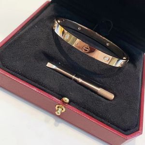 Top Version Brand Luxury 18k Gold Plated Stainless Steel Bangle Jewelry Fashion Designer Couple Bracelet