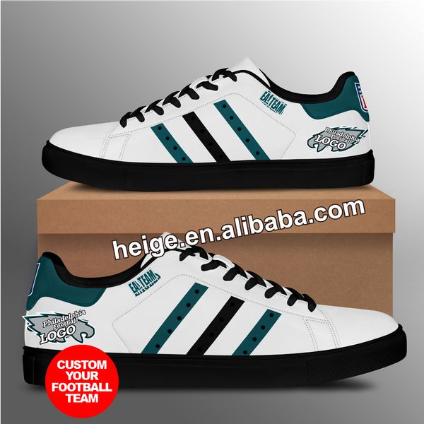 New Soccer Wholesale Shoes Casual Custom Logo Image American football fans sneakers Team Logo Soccer Sports Ads Shoes