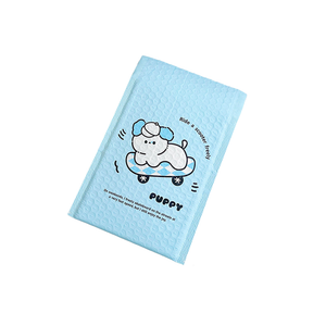 Biodegradable Parcel Shipping Mail Bags Shockproof Apparel Packaging Padded Envelope Custom Logo Blue Poly Bubble Mailers
