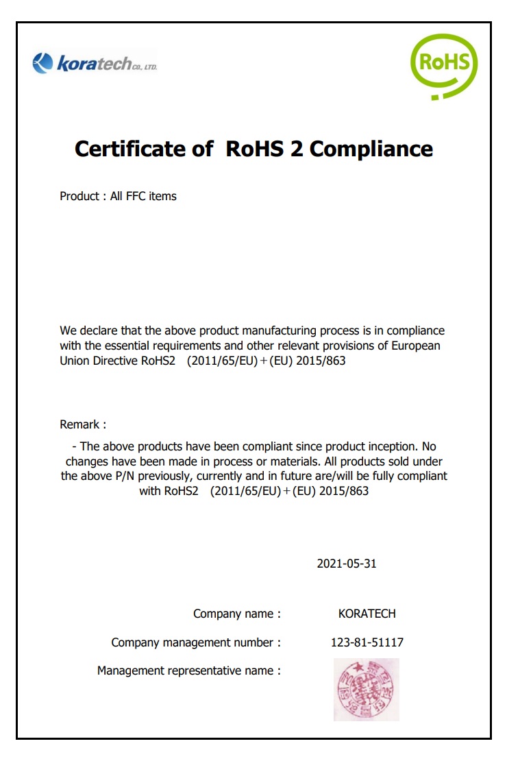 Koratech Co., Ltd. FFC