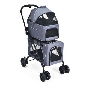 Factory Customize Outdoor Luxury Foldable Pet Carrier Trolley Cat Dog Pet Stroller