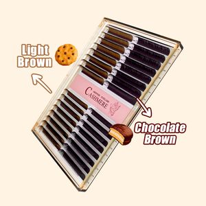 Abonnie 0.05 0.07 Brown Faux Mink Eyelash Extension Tray Individual Russian Eyelash Extensions Soft Fluffy Lash Extensions