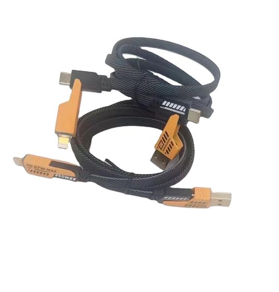 XXD Fast Charging 4 in 1 USB Charging Cable Data Transfer multifunction data cables for phone charging