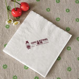 Hot Sale OEM Factory Printing 1-4 color 1/4 Fold Napkins Tissue  for hotel restaurant paper serviettes soft napkins 33x33cm