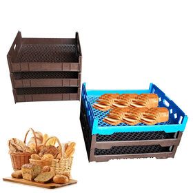 Plastic Crates Stackable Collapsible Crate Moving Fruit Vegetable Baskets with bread crate