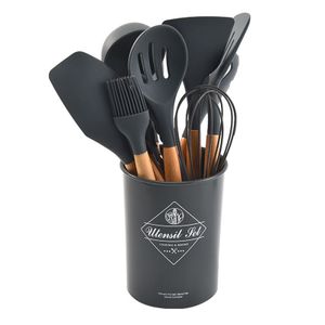 Home And Kitchen Utensils Cooking Tools Heat Resistant Silicone Utensils 11 Pieces Per Set Spatula Accessories