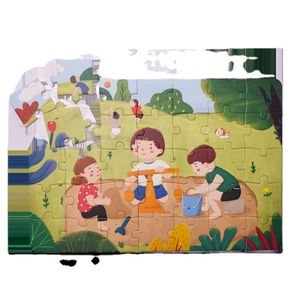 50 100 150 200 300 500 1000 pieces paper puzzle  custom printing KIDS puzzle with hexagonal BOX jigsaw puzzle