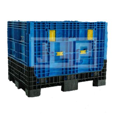 980x755x760mm HDPE heavy duty Manufacturer sales foldable plastic pallet box