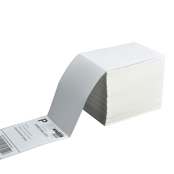 Wholesale Barcode Label 100x150 Direct Thermal Paper Waybill 4x6 Shipping Label Fan Folded Thermal Sticker A6
