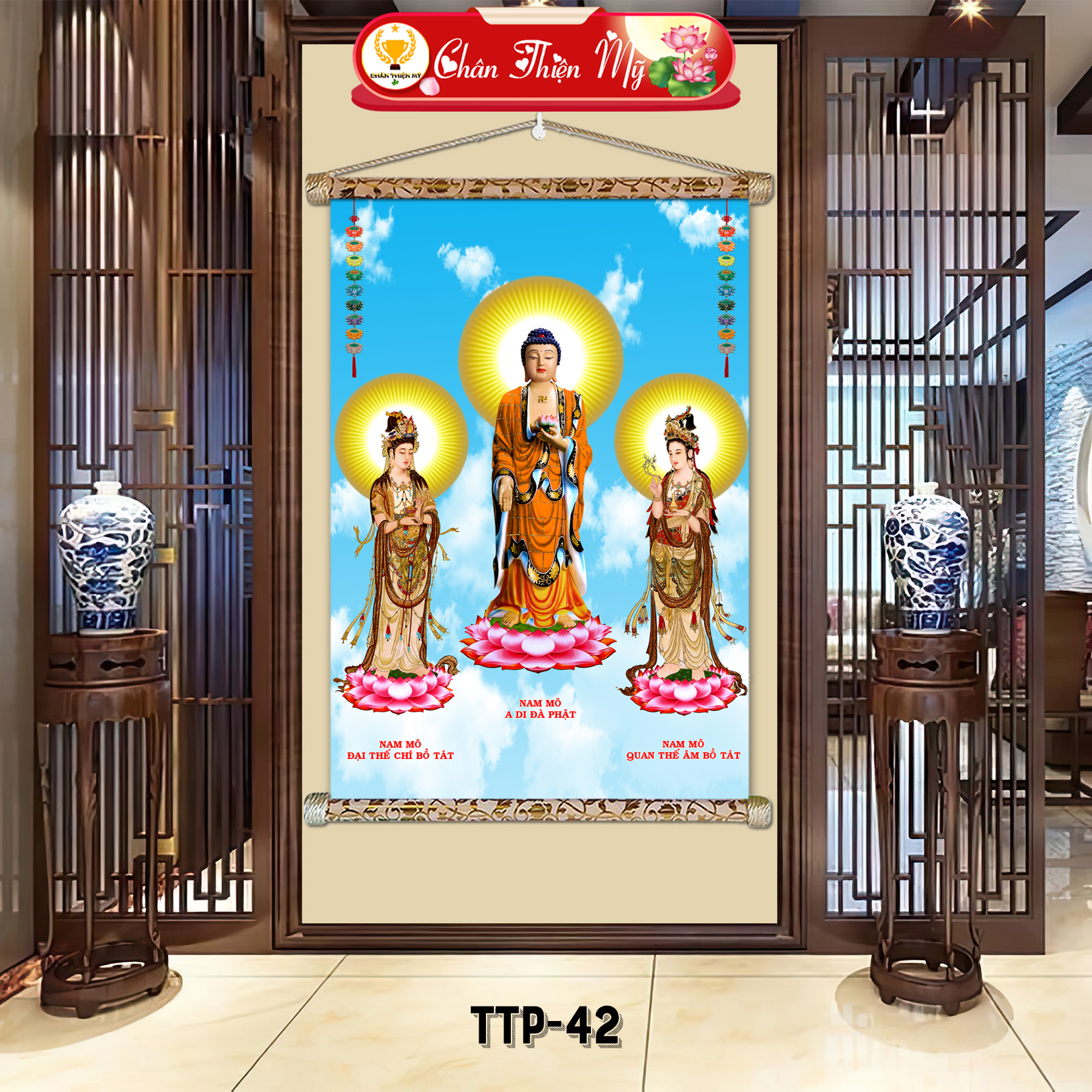 CHAN THIEN MY BUSINESS HOUSEHOLD Buddha art architecture paintings portrait wall art canvas printing