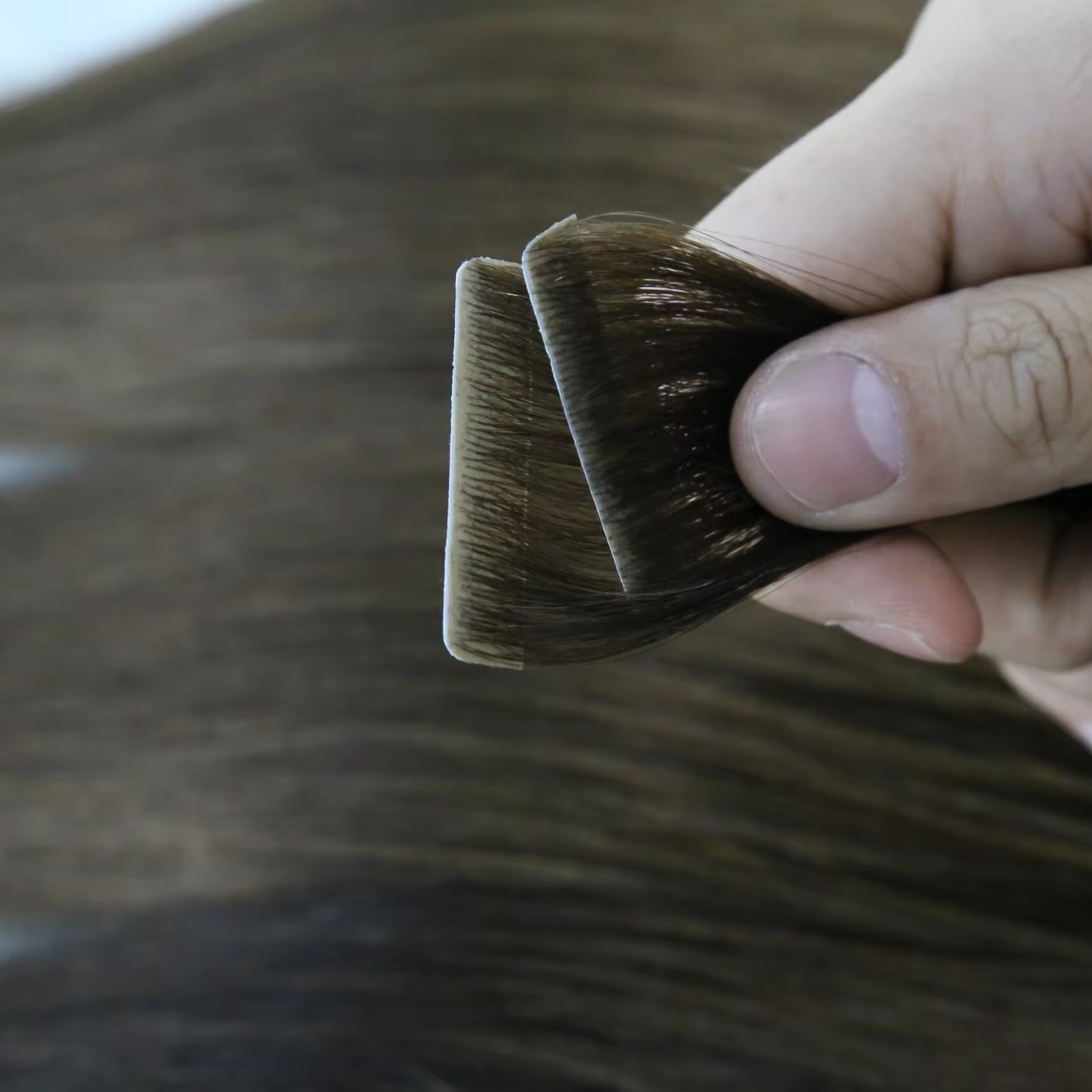 Qingdao Songhuiyuan Trading Co., Ltd. SHY Skin weft invisible tape in 100% human raw virgin hair extension Straight custom colored 2.5g/pcs tape in hair packaging