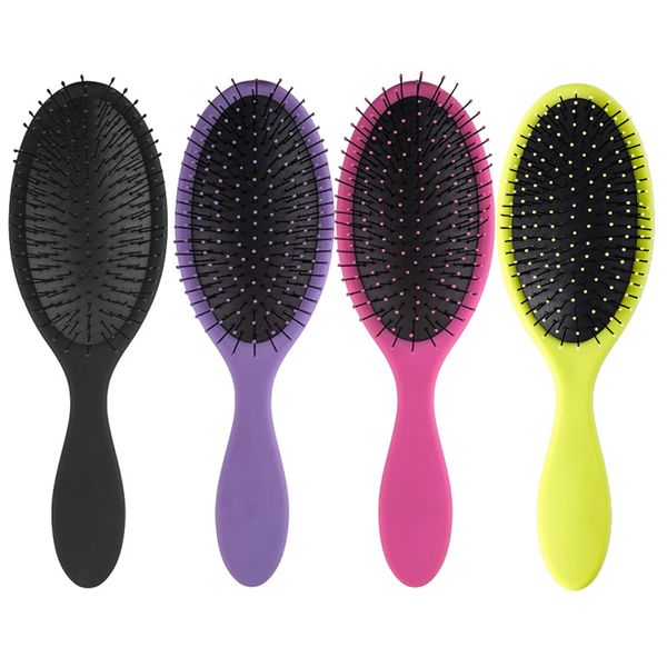 Custom Logo Small Portable Hairbrush Hair Cushion Comb Detangling Wet Shower Matte Hair Brush for Curly Thick Straight Women